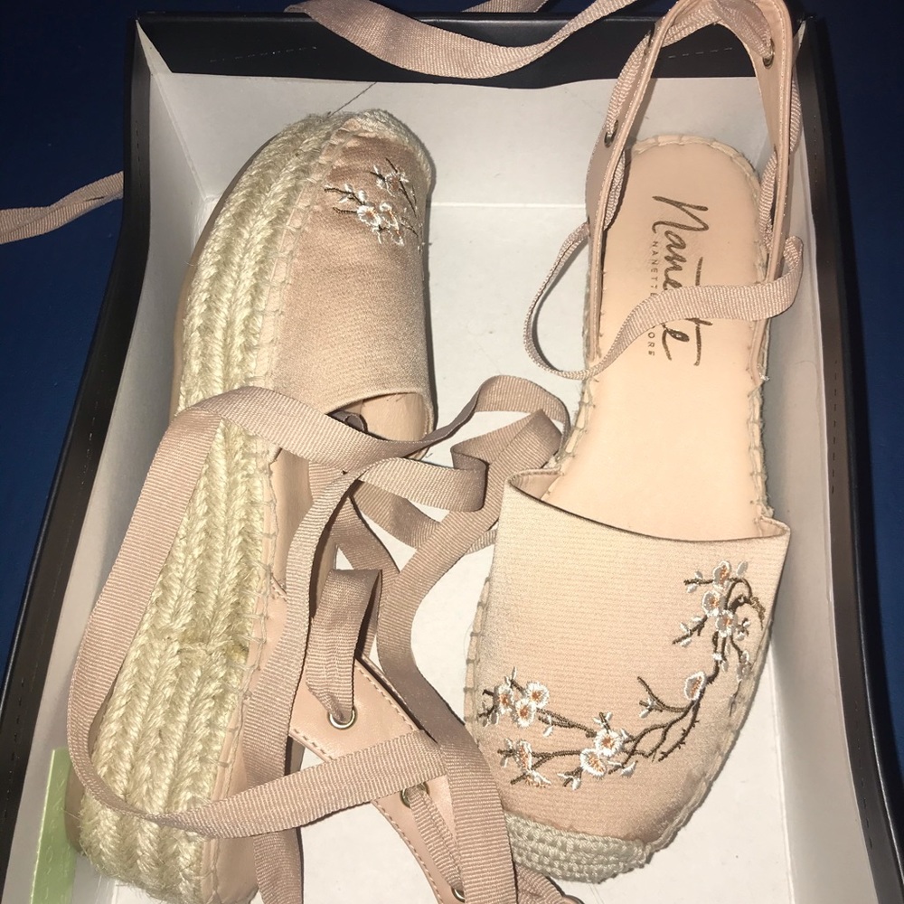 Nanette Lepore tie up Wedges